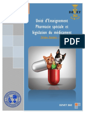 S9 Pharmacie Speciale Et Legislation Du Medicament Dzvet360 Cours Veterinaires Ordonnance Medicale Pharmacie