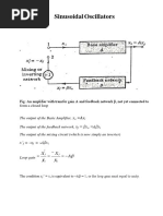 Sinusoidal Oscillators: X X X X