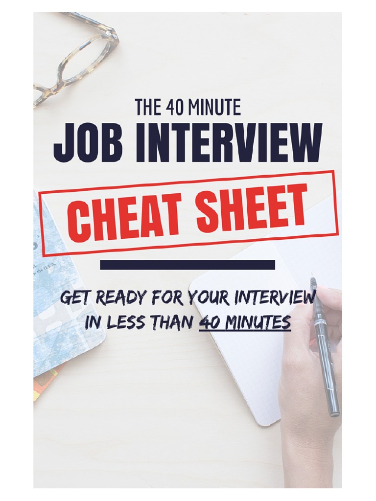Job Interview Cheat Sheet | PDF | Interview | Job Interview
