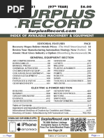 JANUARY 2021 Surplus Record Machinery & Equipment Directory