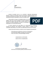 Carta Equipo Directivo Centro Que Participaba en Ambos Cribados