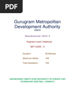 Gurugram Metropolitan Development Authority: Recruitment Test - 2019 / 2