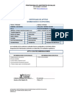 Certificado Ocupacional