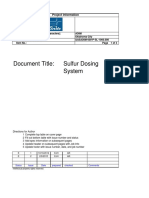 Document Title: Sulfur Dosing System: Project Information