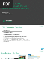 The Many Faces of Hana - A Look at Bw4Hana, S/4, Soh and Soh and Hana Live Reporting