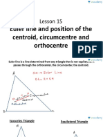 Relationship Between Orthocentre, Centroid and Circumcentre