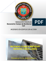 Control de Incendios en Edificios de Altura. Caso Clinica Santillana. Cali Colombia