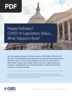 Happy Holidays? COVID-19 Legislation Status What Happens Now?