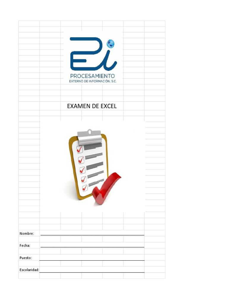 Examen de Excel Básico | PDF | Salario | Microsoft Excel
