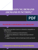 Ekwasyon NG Demand (Demand Function)