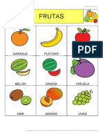 Bingo Frutas 3x3 Cartones 3