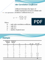 Correlation - Spearman Rank