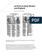 Literacy and Print in Early Modern Germany and England