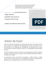 4 Complemento - Unidad - 3 - Solver - Excel