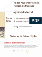 Sistemas de primer orden UNHVV Huánuco Ingeniería Industrial