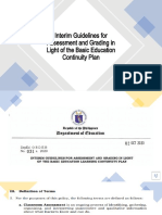 Interim Guidelines For Assessment and Grading in Light