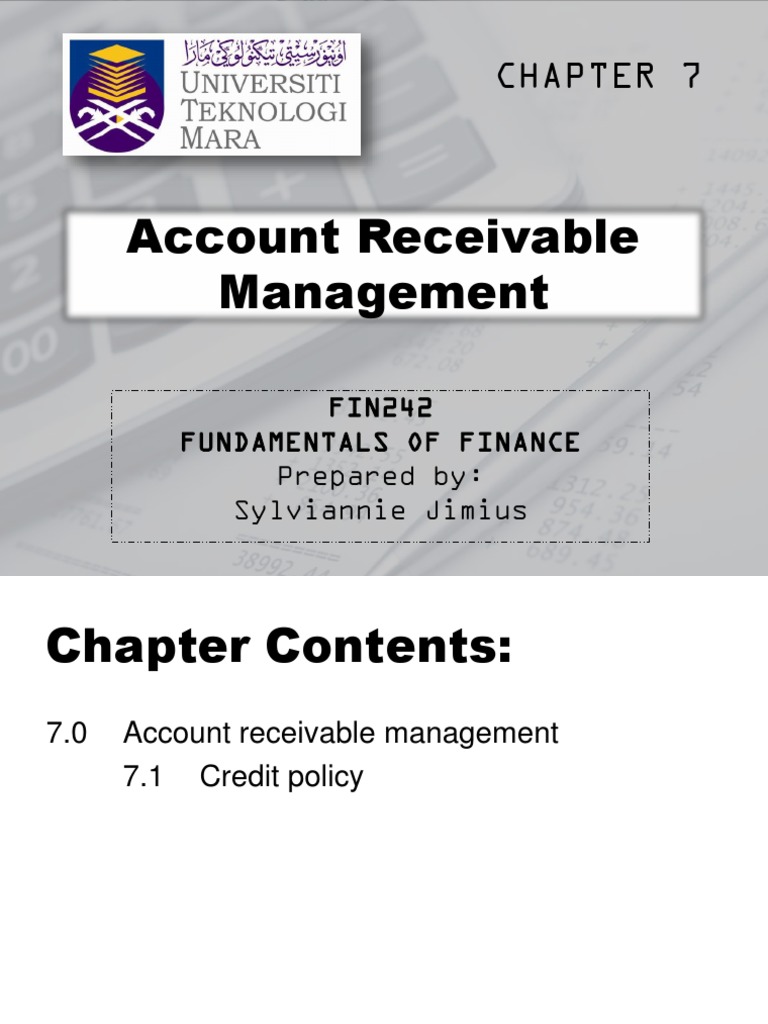 Effective Accounts Receivable Management | PDF | Credit | Finance ...