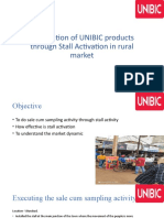 Penetration of UNIBIC Products Through Stall Activation in Rural Market