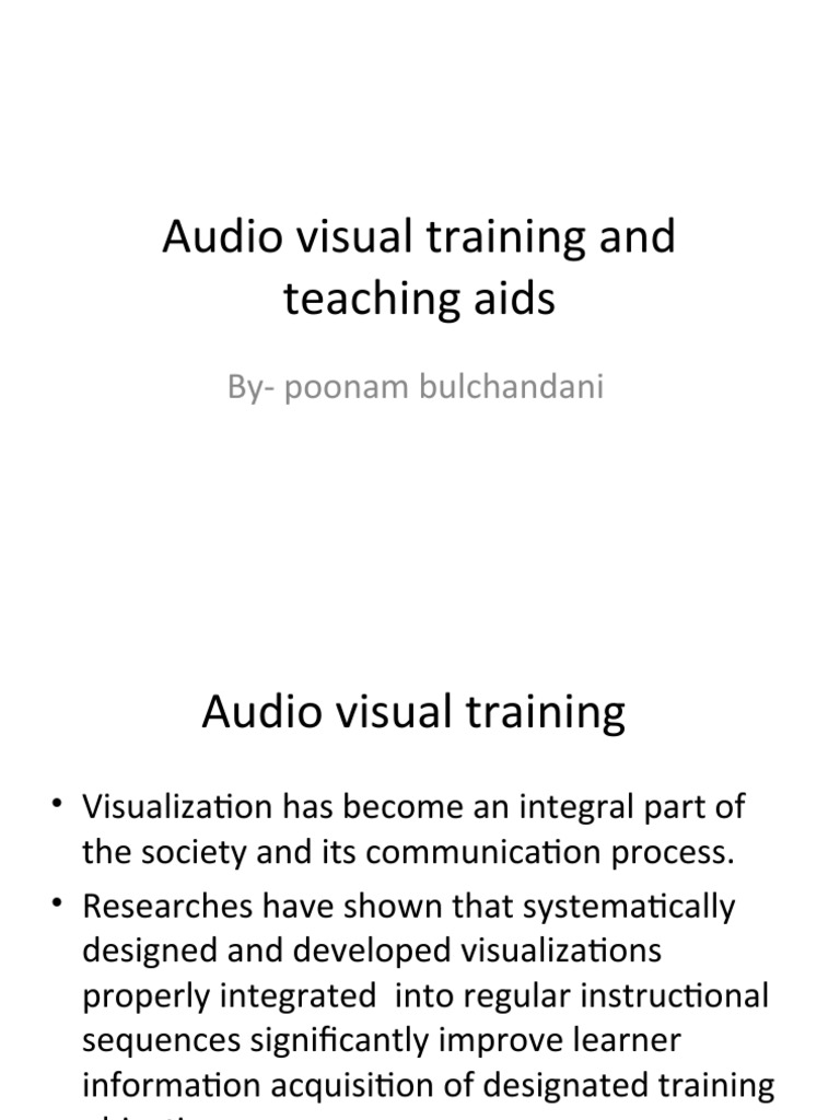 Audio Visual Training and Teaching Aids | PDF | Microsoft Power Point ...