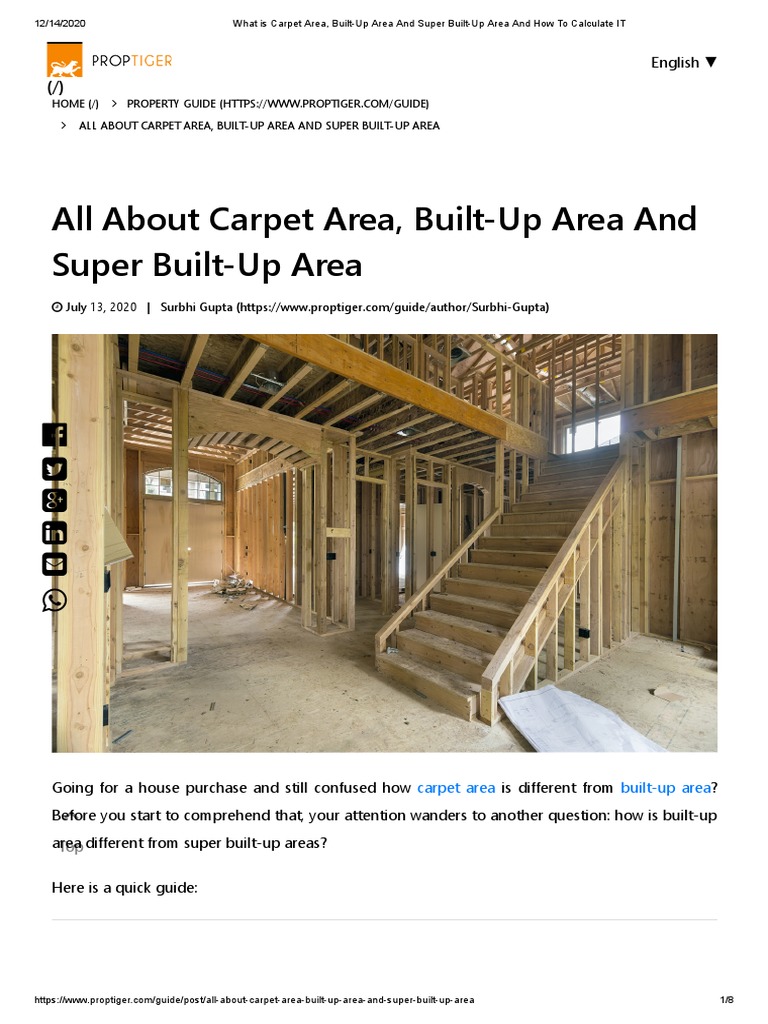 What Is Carpet Area, BuiltUp Area and Super BuiltUp Area and How To