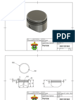 Piston technical drawing