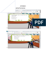 Evidence: Interactive Activity The Interview: Actividad 3