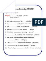 10 Unregelmassige Verben Arbeitsblatter - 23957