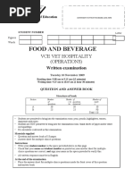 Food and Beverage: Vce Vet Hospitality (Operations)