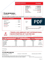 Airtel Bill For The Month of Nov'20