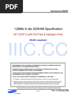 Iiic - CC: 128Mb K-Die SDRAM Specification