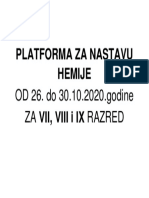 PLATFORMA ZA NASTAVU HEMIJE ZA VII, VIII I IX RAZ. Od 26. Do 30.10.2020.g PDF