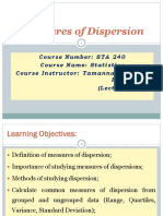 Measures of Dispersion - Fall20