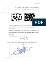 Permeability (K) : Is A Measure of The Ability of A Rock To Transmit A