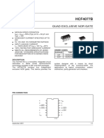 HCF4077B: Quad Exclusive Nor Gate