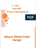 Name: Iqra Sp17-Bba-005 Project Management