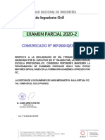 Comunicado N°07-Examen Parcial 2020-2