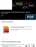 How To Approach Fit-to-Standard Analysis / Design: On Premise