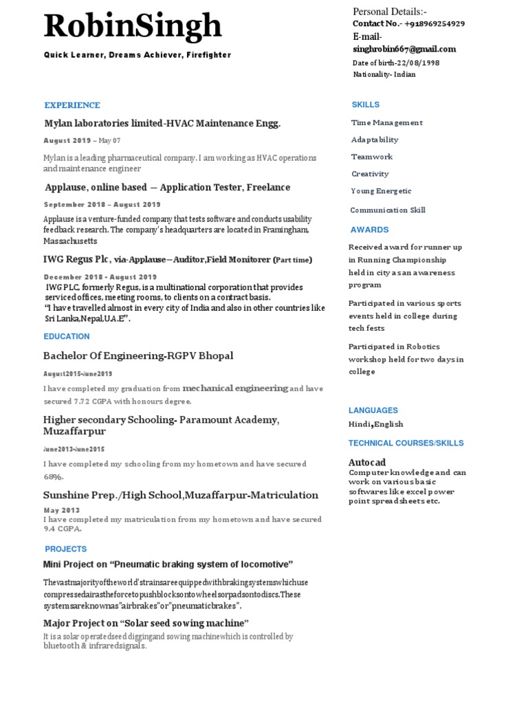 0 Robin Resume | PDF | Learning | Computing And Information Technology