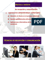 TÉCNICAS DE RECEPCIÓN Y COMUNICACIÓN