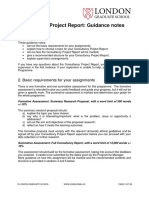 Consultancy Project Report: Guidance Notes: Formative Assessment: +/-10%