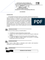 Learning Module Blended Flexible Learning Module 6 - 7: Operations Management in Tourism and Hospitality (OPEM 311)