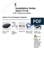 Quick Installation Guide Dvg-7111S: Voip Telephone Adapter