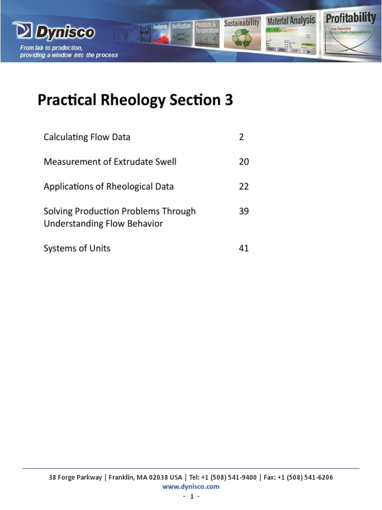 Flow Data Calculation in Rheology | PDF | Viscosity | Shear Stress