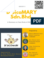 D' Jicamary SDN - BHD.: A Summary On Case Study of Haccp Plan