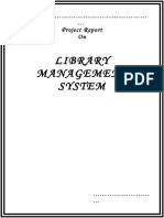 Library Management System: Project Report On