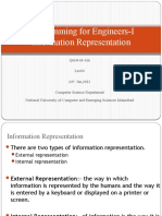 Programming for Engineers-I - Information Representation