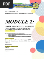 Most Essential Learning Competencies (Melcs) : Study Notebook