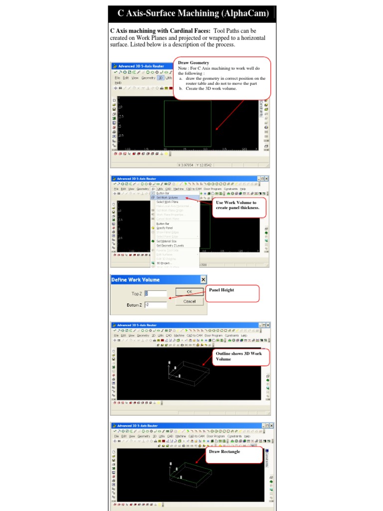 C Axis Surface Machining Guide | PDF | Cartesian Coordinate System ...