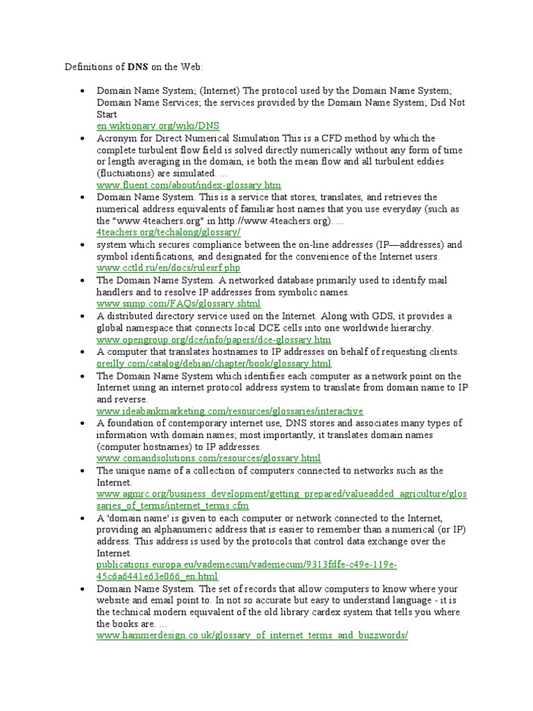 Understanding DNS Acronym and Function | PDF | Domain Name System ...