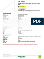 Molded Case Circuit Breaker, 600VAC/250VDC, 300A: Technical Characteristics